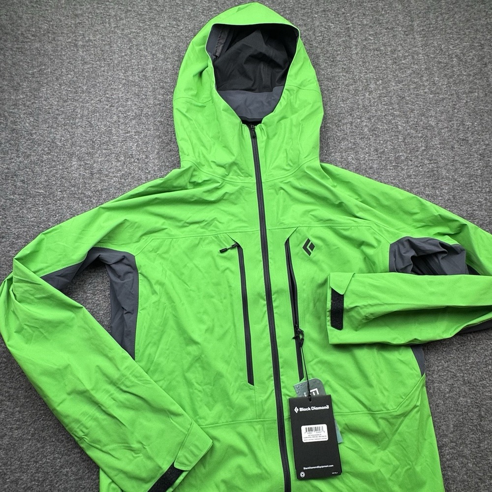 Black Diamond Dawn Patrol Hybrid Shell Jacket Men's Sz XL Vibrant Green